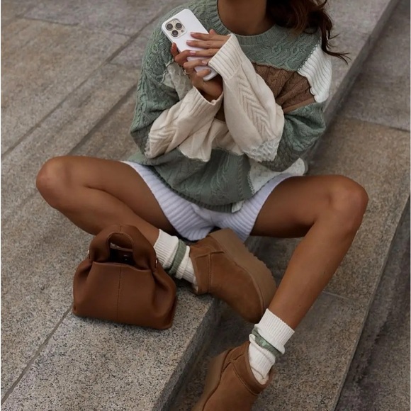 COLORBLOCK PATCHWORK SWEATER - Picture 2 of 4